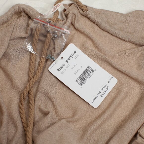 Free People Fiesta Sand Color Bohemian Style Small Tunic - Picture 6 of 8